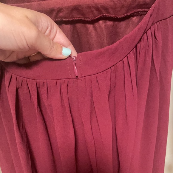 S Lulu’s Burgundy Longsleeve Bridesmaid or Evening Dress NWT - Picture 9 of 10